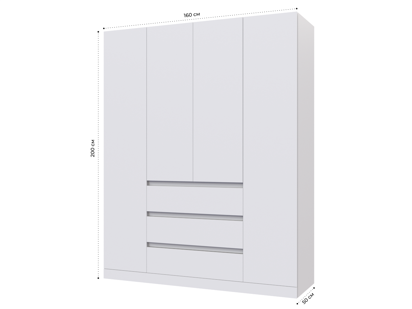 Распашной шкаф Мальм 315 white ИКЕА (IKEA) изображение товара