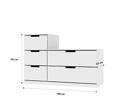 Изображение товара Комод Нордли 14 white ИКЕА (IKEA) на сайте adeta.ru