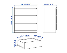 Изображение товара Комод Мальм 17 beige ИКЕА (IKEA) на сайте adeta.ru